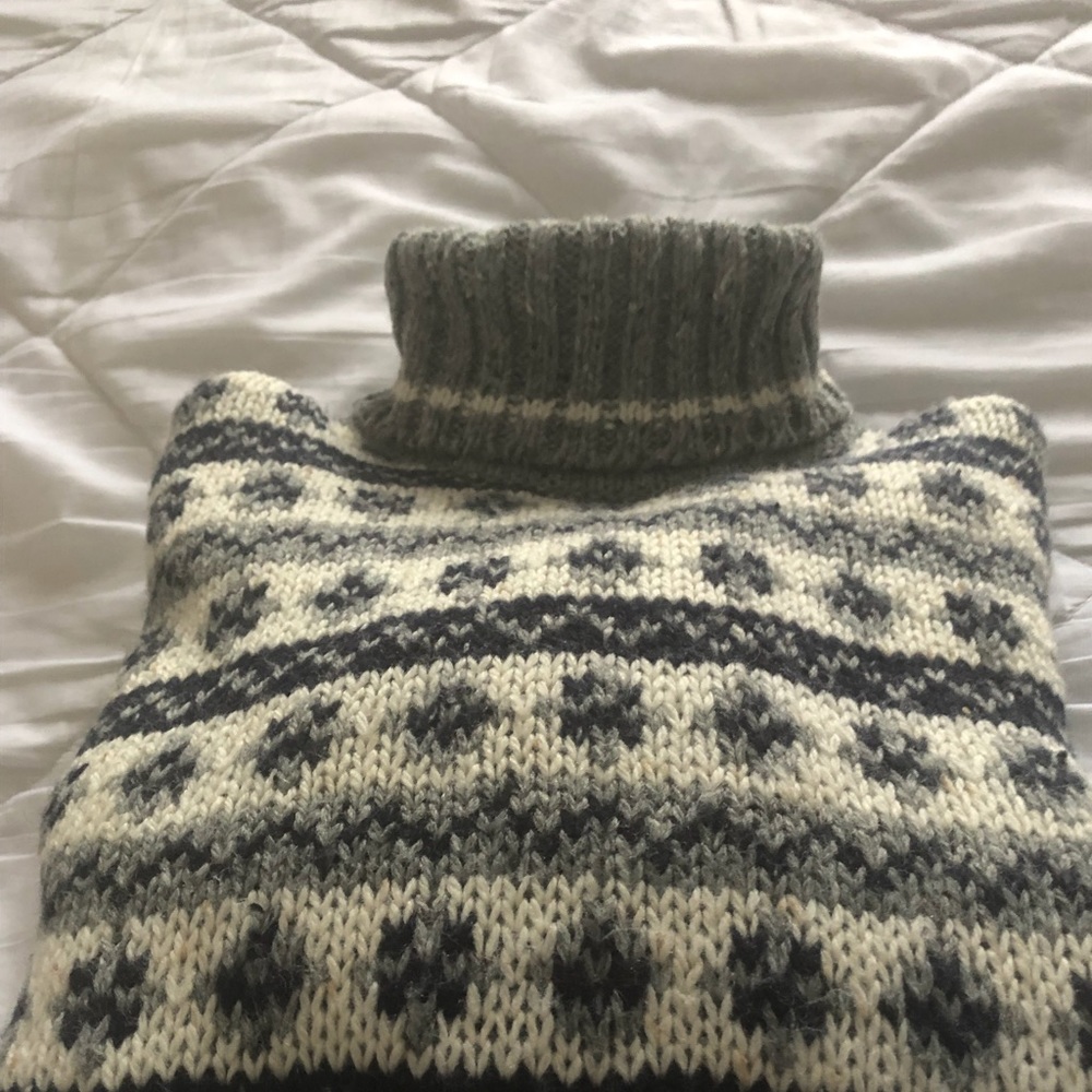 Turtleneck Patterned Sweater